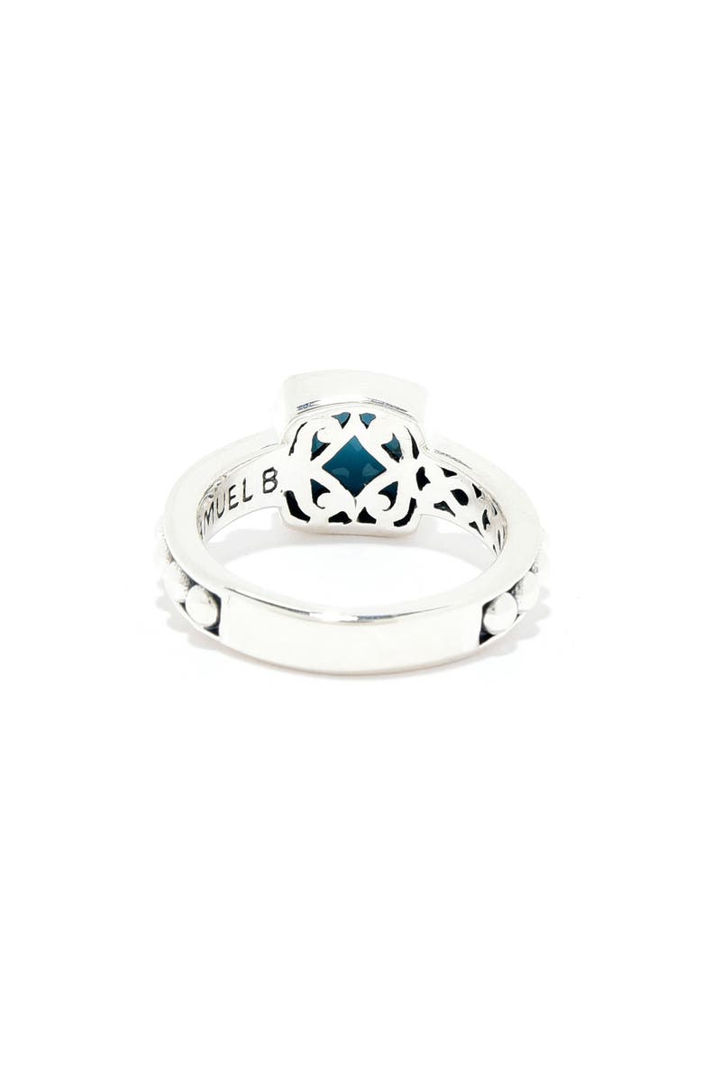 SAMUEL B. Sterling Silver Cushion Cut Turquoise Ring, Alternate, color, Turquoise