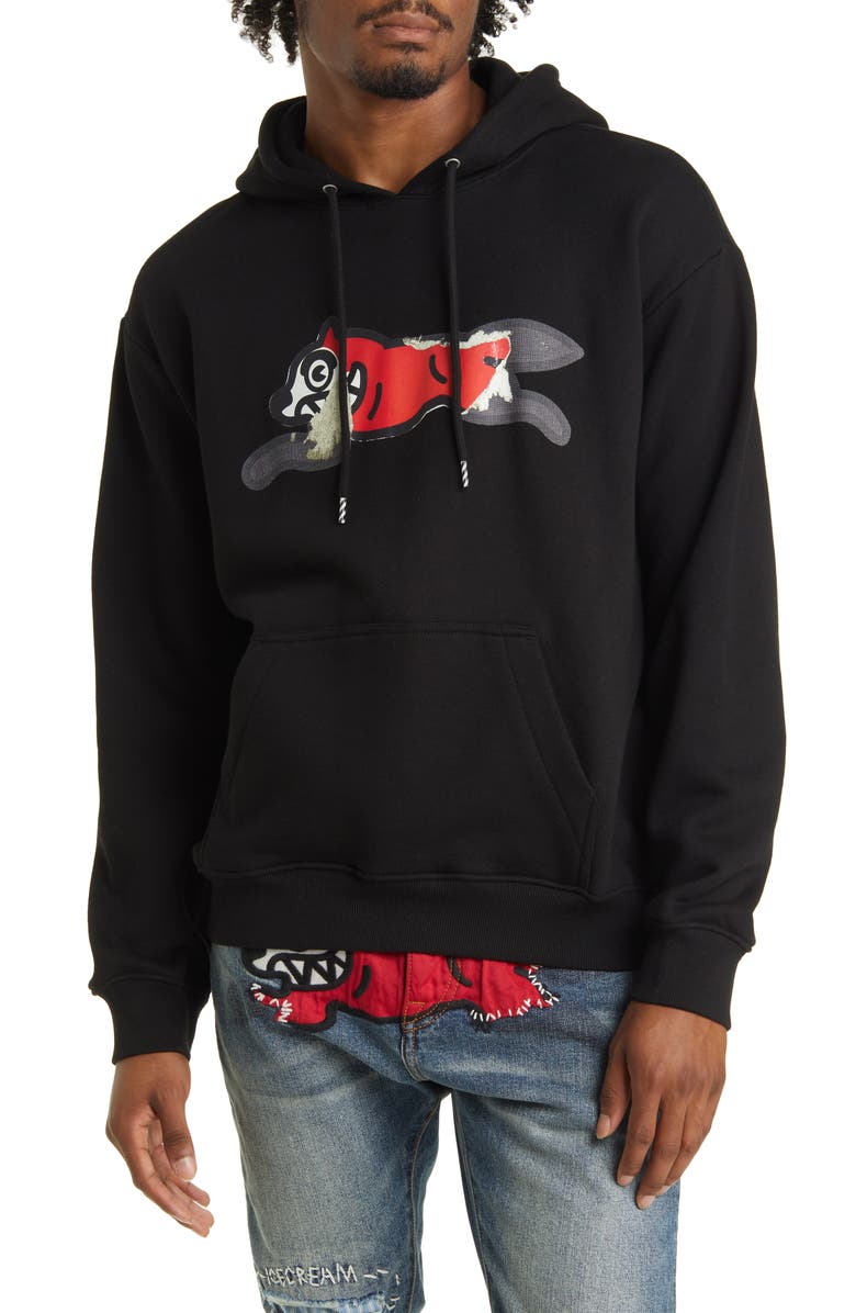 ICECREAM Sticker French Terry Hoodie, Main, color, 