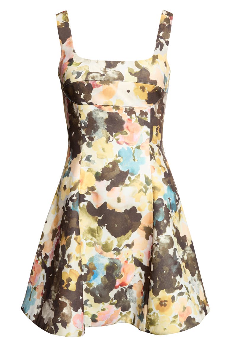 Sentimental Bloom Floral Corset Minidress, Alternate, color, THE SENTIMENTAL BLOOM