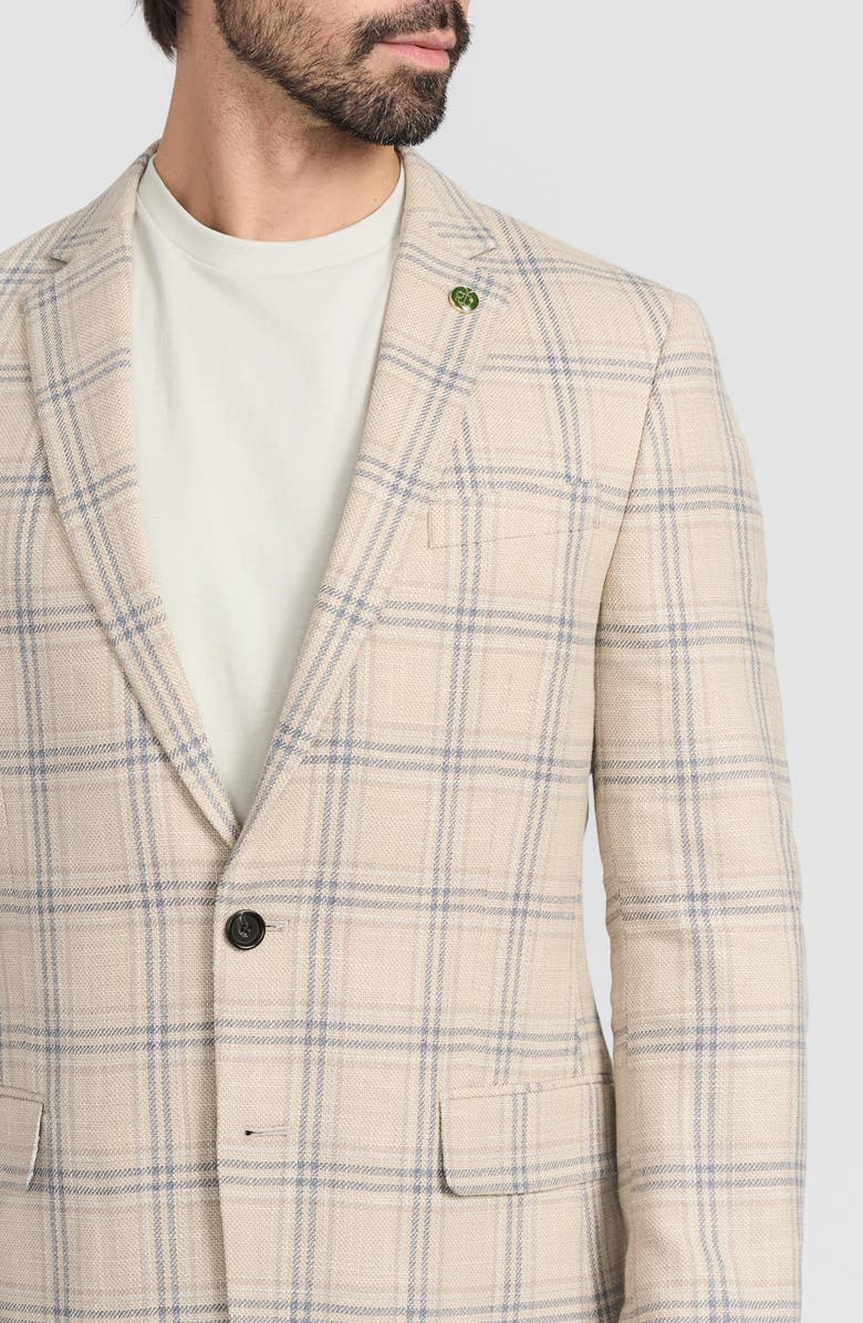 CRICKETEER Plaid Cotton Blend Sport Coat, Alternate, color, Tan