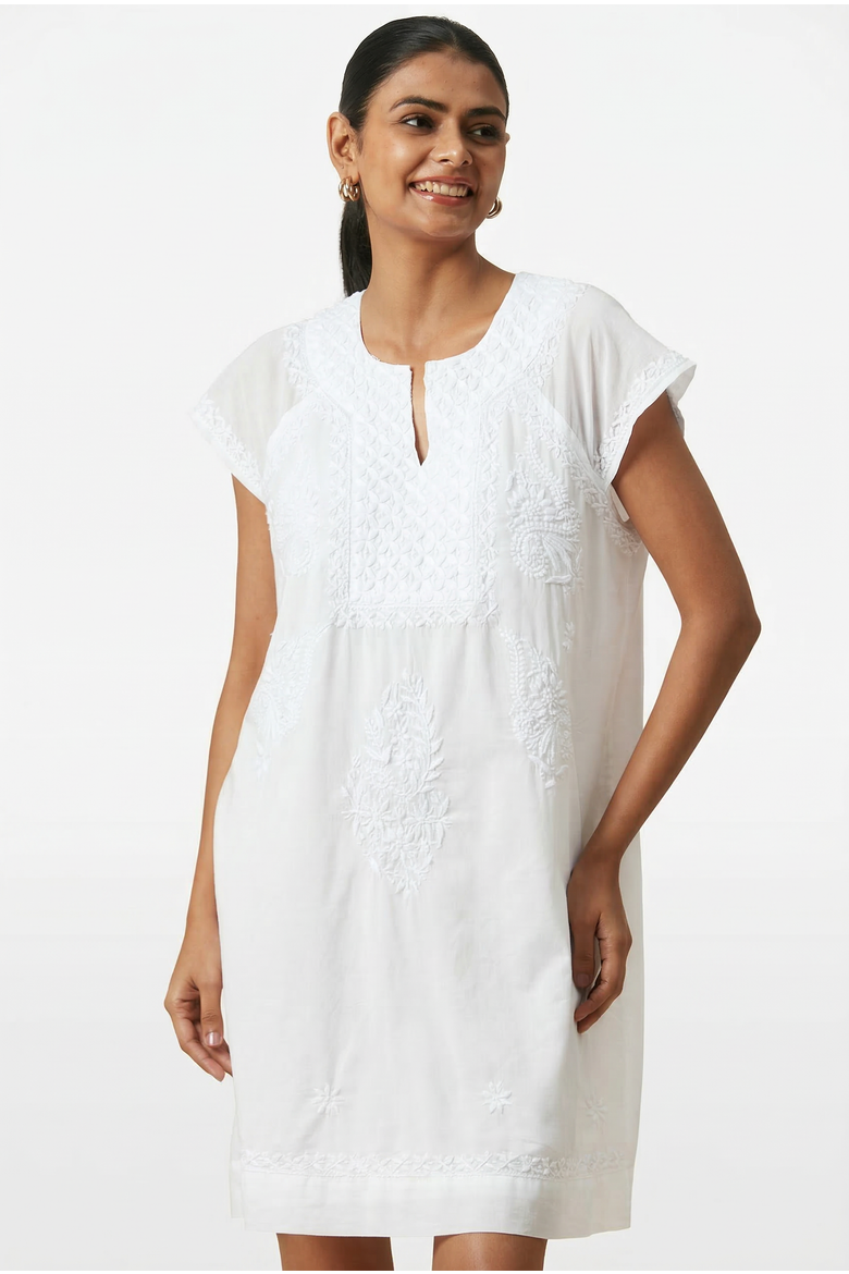 Liv Short Dress, Main, color, White Solid