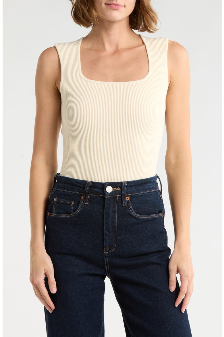 Square Neck Sweater Tank, Main, color, IVORY