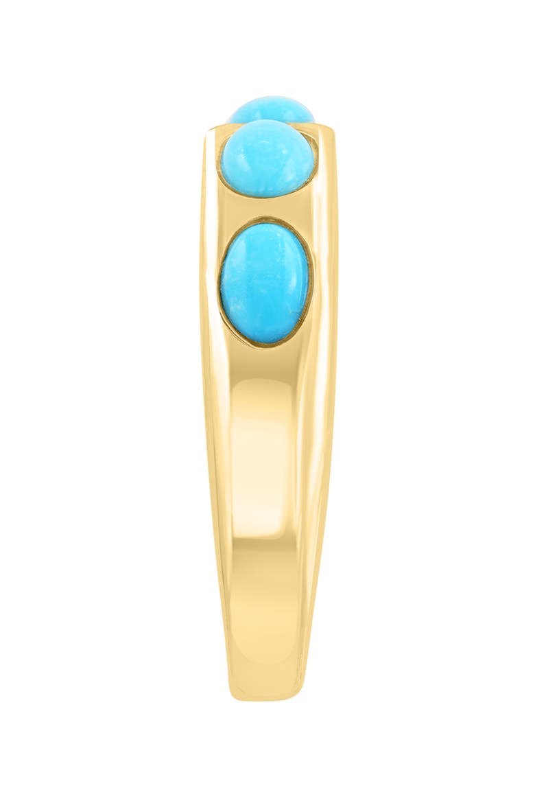 14K Yellow Gold Turquoise Cabochon Band Ring, Alternate, color, 14K Gold