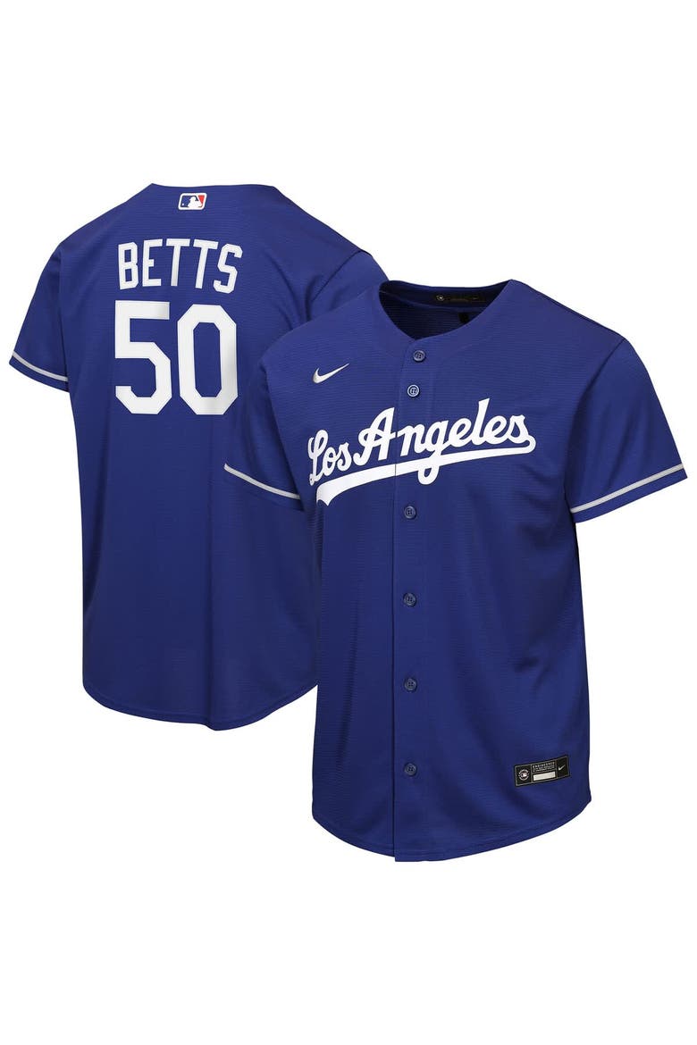 Youth Nike Mookie Betts Royal Los Angeles Dodgers Alternate Replica Jersey, Main, color, Royal