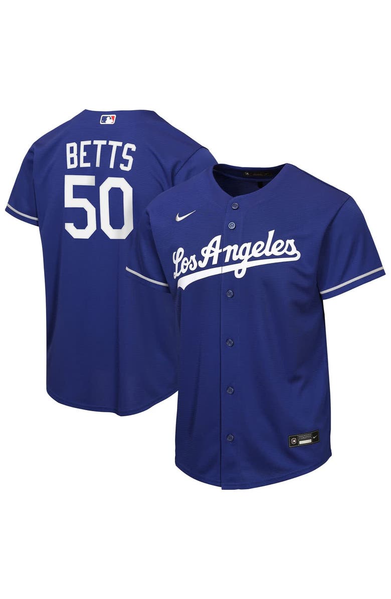 Nike Youth Nike Mookie Betts Royal Los Angeles Dodgers Alternate Replica Jersey, Main, color, Royal