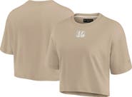 Fanatics Signature Women's Fanatics Signature Khaki Cincinnati Bengals Elements Super Soft Boxy Cropped T-Shirt