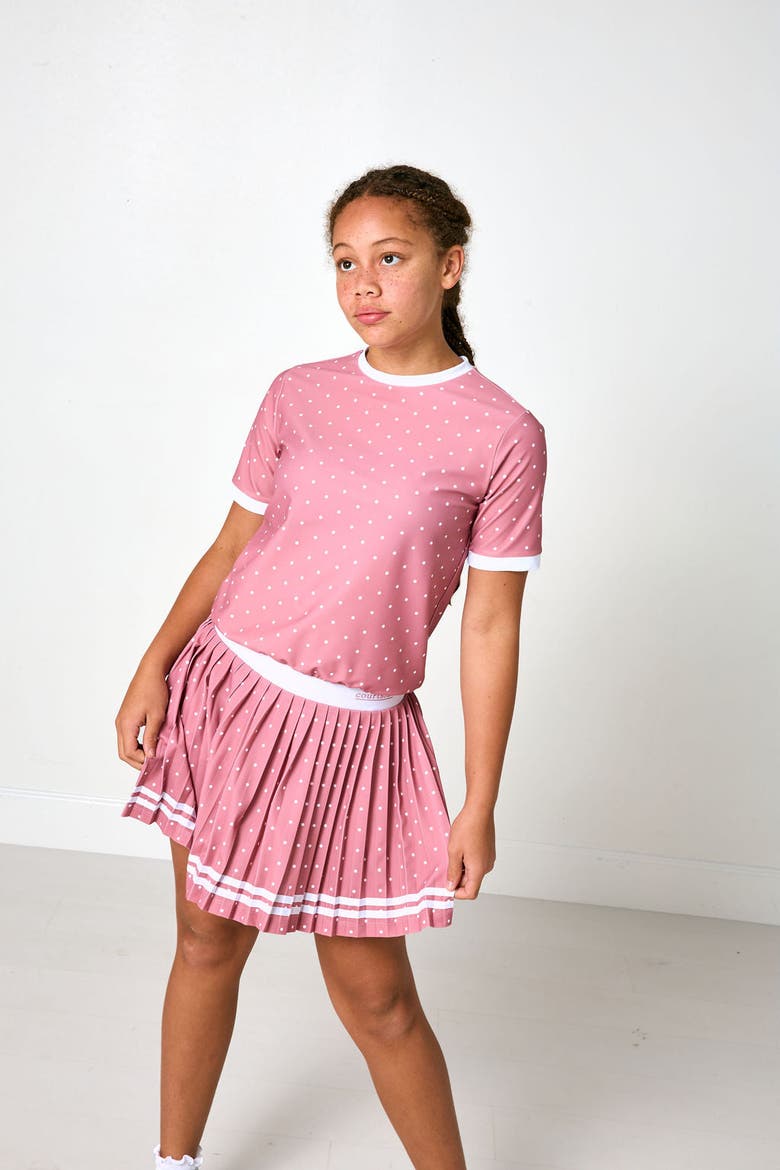 Girls Dance Tee, Alternate, color, Dusty Pink Polka Dot