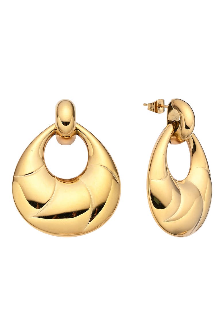 Knocker Earrings, Main, color, GOLD