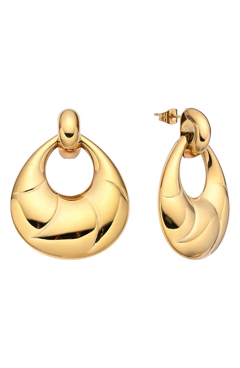 EYE CANDY LOS ANGELES Knocker Earrings, Main, color, Gold