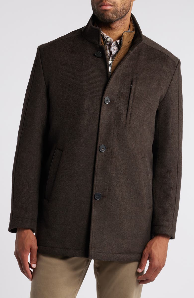 Johnston & Murphy Upton Car Coat with Removable Bib, Alternate, color, 