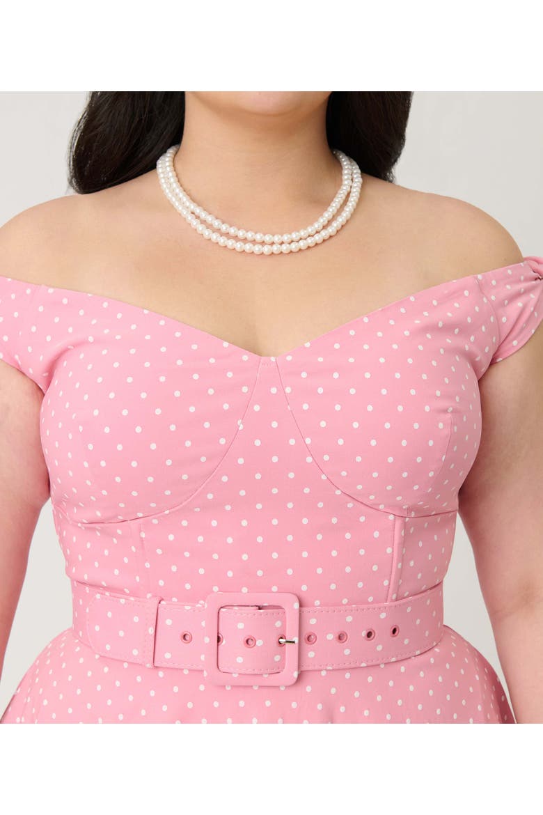 Plus Size Prairie Swing Dress, Alternate, color, Pink & White Gingham