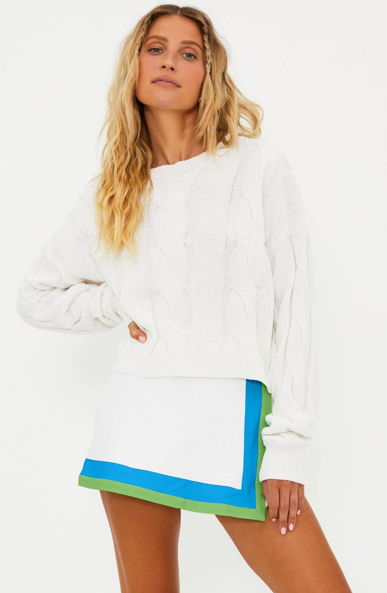 Beach Riot Clarice Cotton Cable Sweater, Alternate, color,