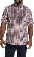 Harbor Bay by DXL Big & Tall EZ-Care Small Plaid Sport Shirt