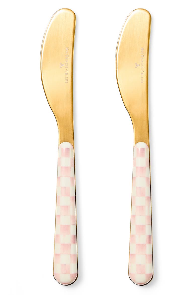 Rosy Check Bistro Spreader Set, Main, color, ROSY
