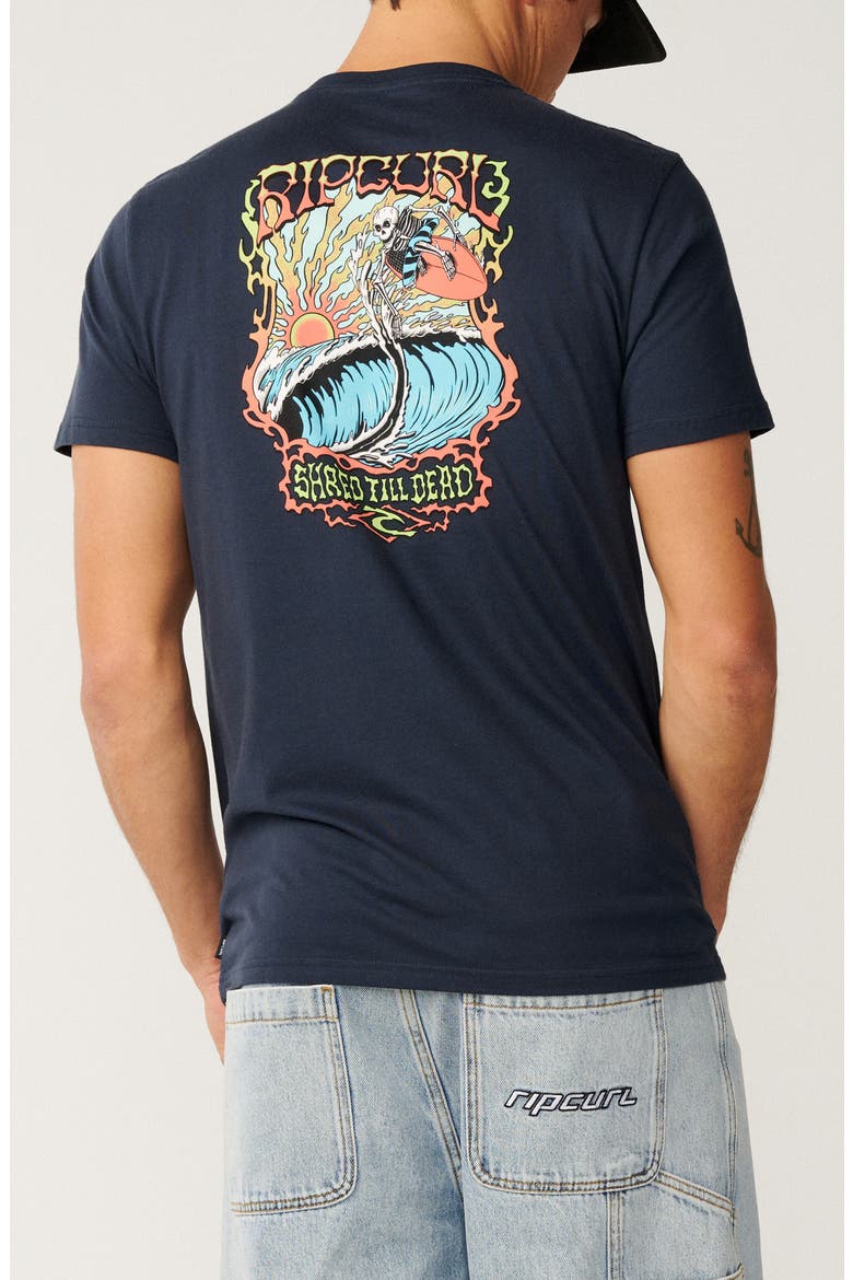 Air Shred Cotton Graphic T-Shirt, Alternate, color, DARK NAVY