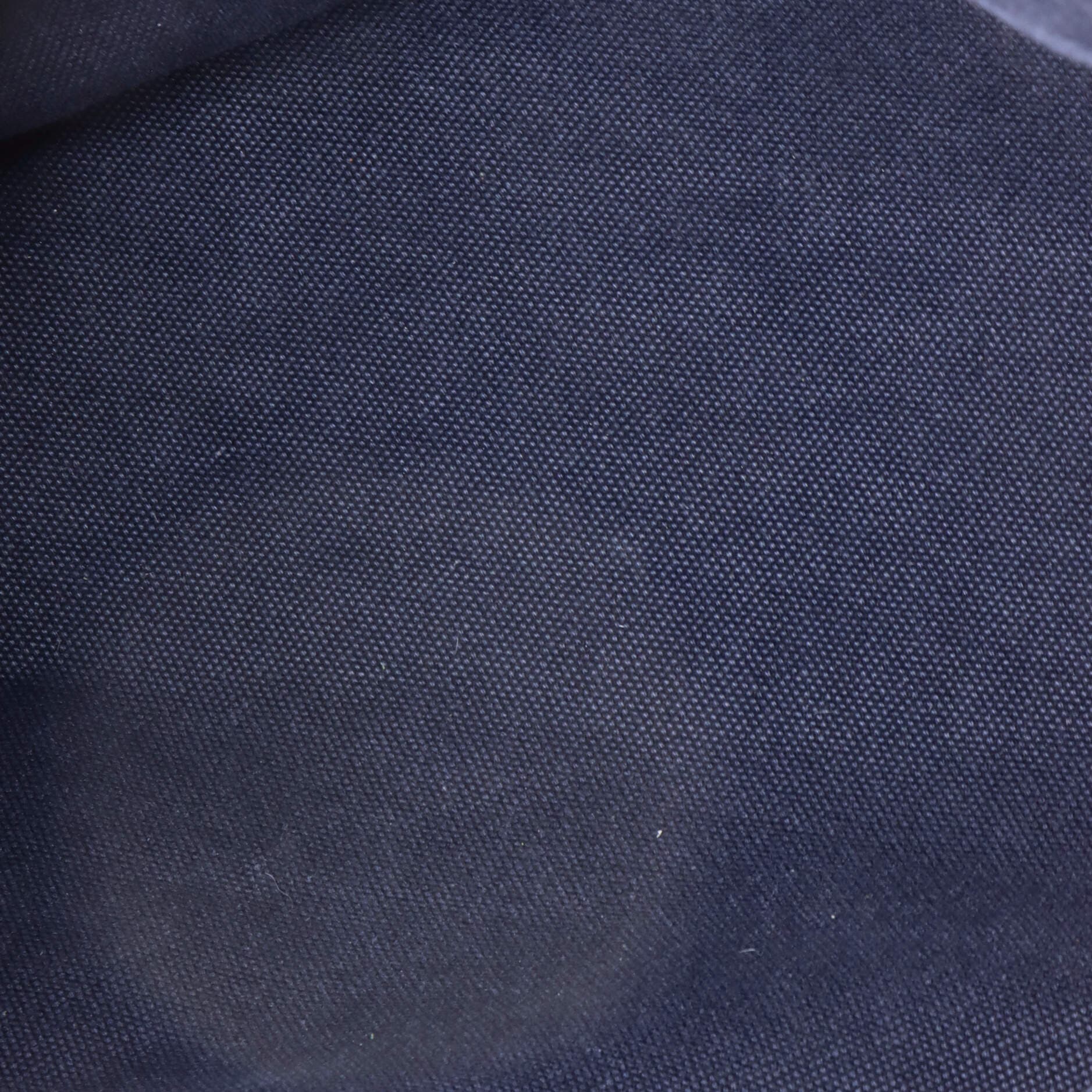 Pre-Owned Hermes Etriviere Shopping Tote Toile and Leather, Alternate, color, Blue