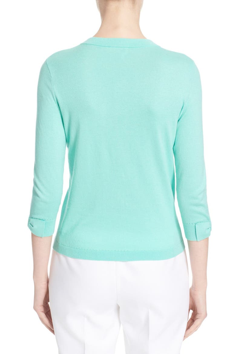 'somerset' cotton blend cardigan, Alternate, color, CARIBBEAN SKY