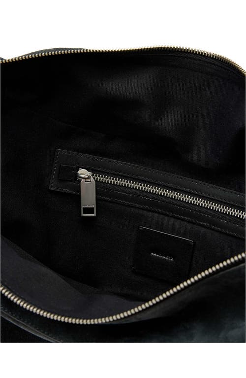 Allsaints Luna Suede Shoulder Bag In Blue