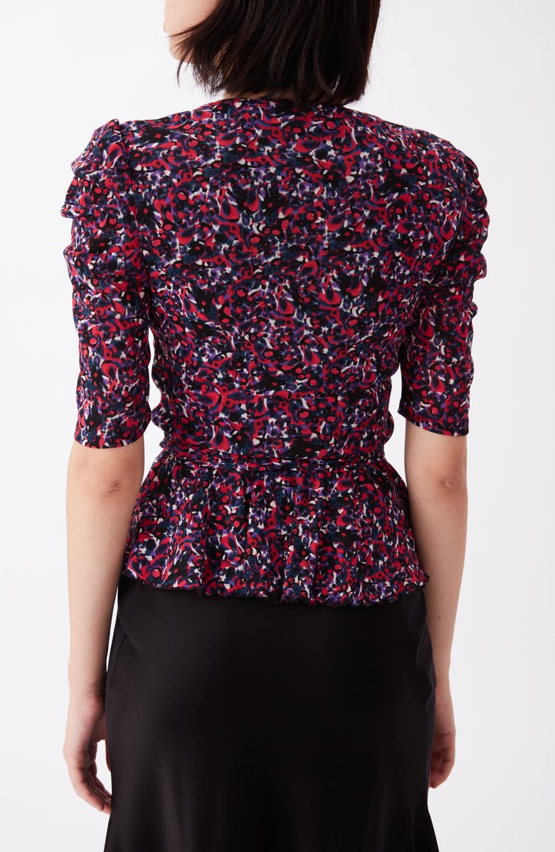 DVF Angela Floral Print Wrap Top, Alternate, color, 