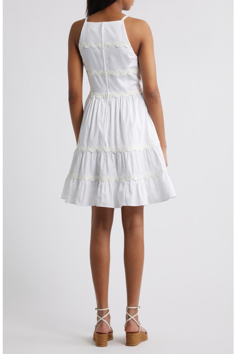 Angelynn Rickrack Fit & Flare Dress, Alternate, color, RESORT WHITE
