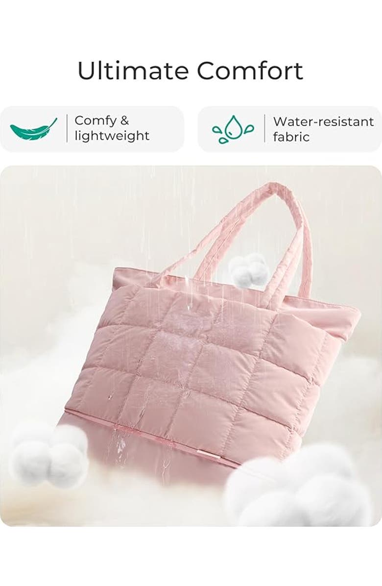 Bagsmart Bubble 22L-28L Puffer Tote, Alternate, color, Pink