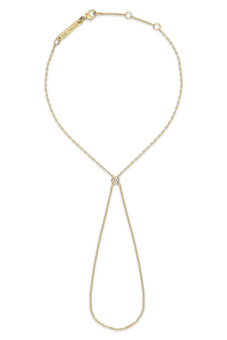 Floating Diamond Adjustable Hand Chain, Alternate, color, 14K YELLOW GOLD
