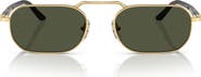 Persol 57mm Polarized Rectangular Sunglasses