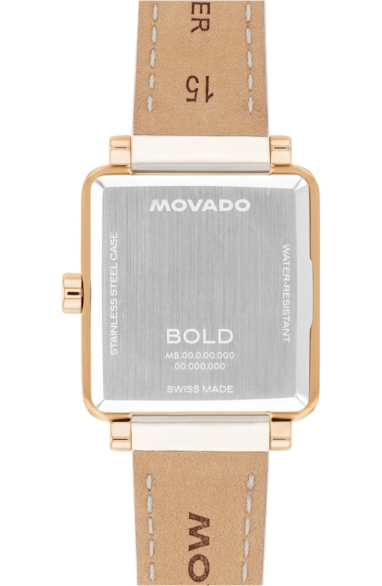 Movado Bold Evolution 2.0 Leather Strap Watch, 34mm, Alternate, color,