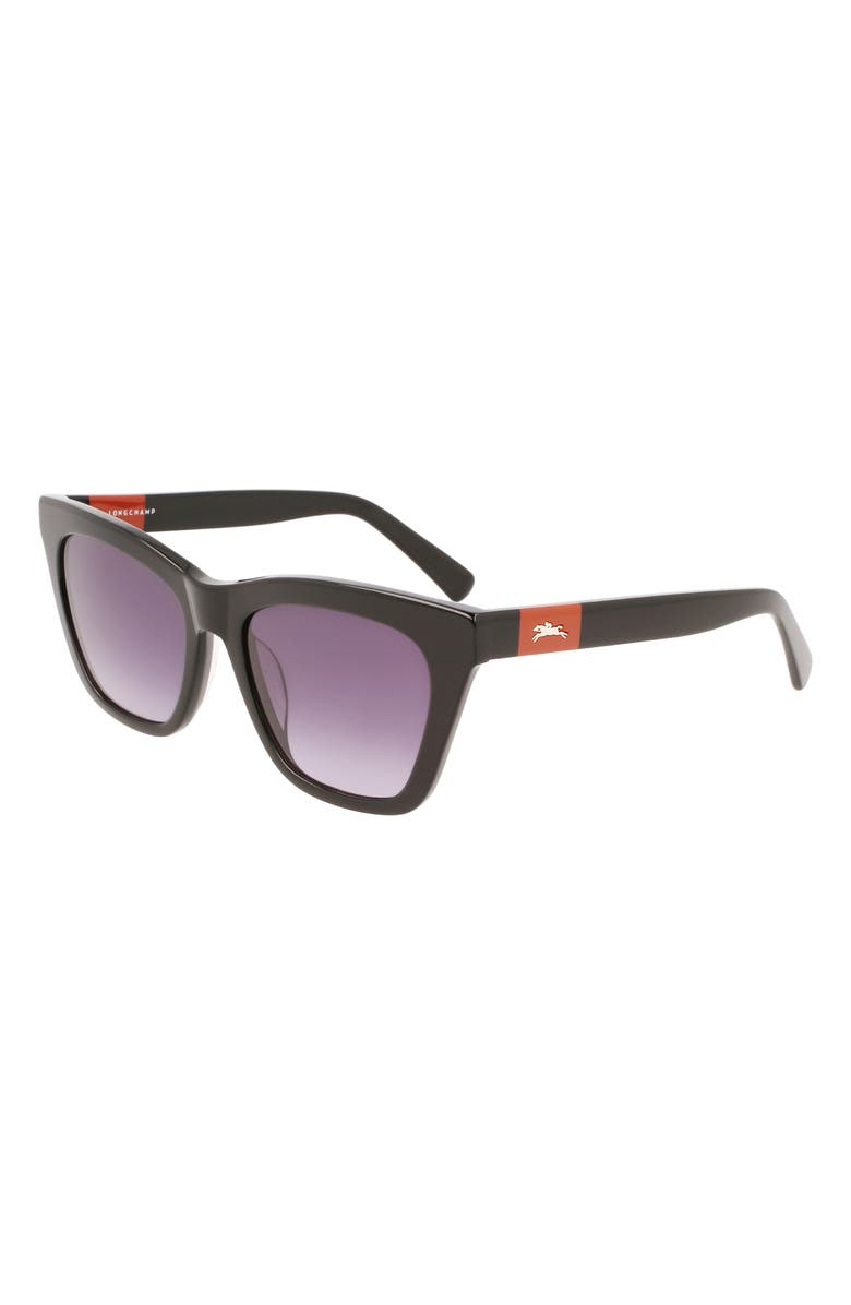 Longchamp Le Pliage 54mm Modified Rectangular Sunglasses, Alternate, color, 