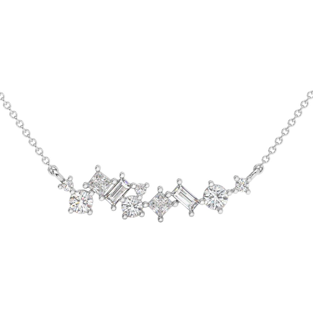 Bliss Diamond 1ct Tw Diamond Mixed Fancy Shape Designer Necklace 14k Gold Lab Grown Pendant In 14k White Gold
