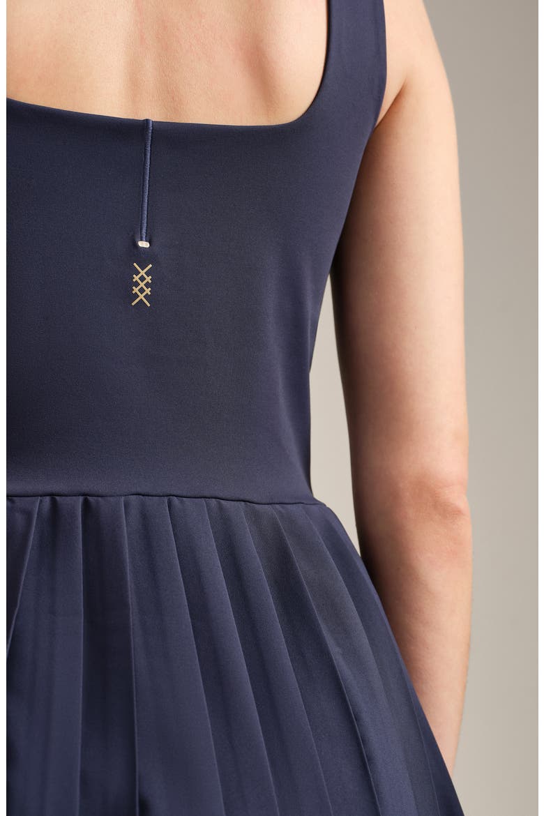 Rally Pleated UPF 50+ Minidress, Alternate, color, NAVY BLUE