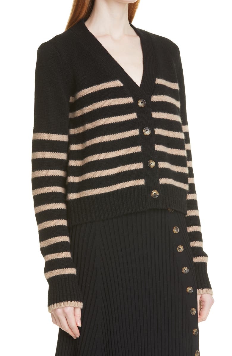 La Ligne Mini Marin Stripe V-Neck Cardigan, Alternate, color,