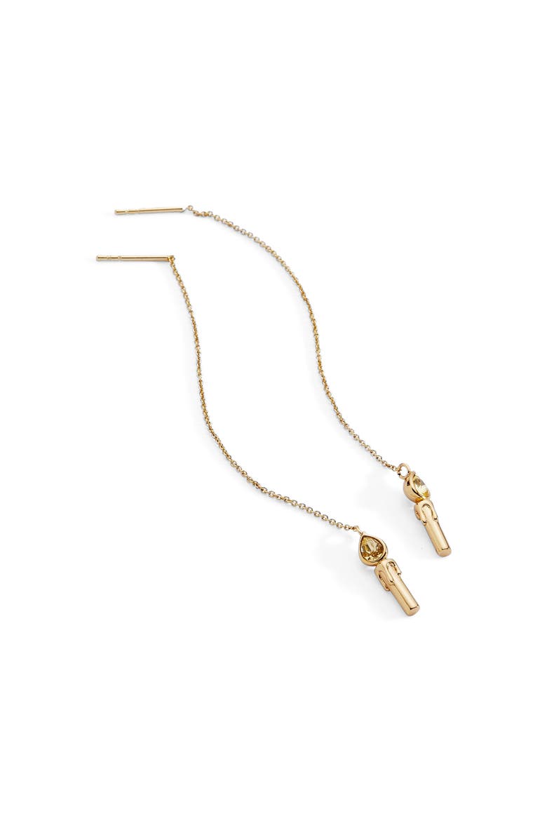 Harry Potter Great Hall Candle Threader Earrings, Main, color, Gold
