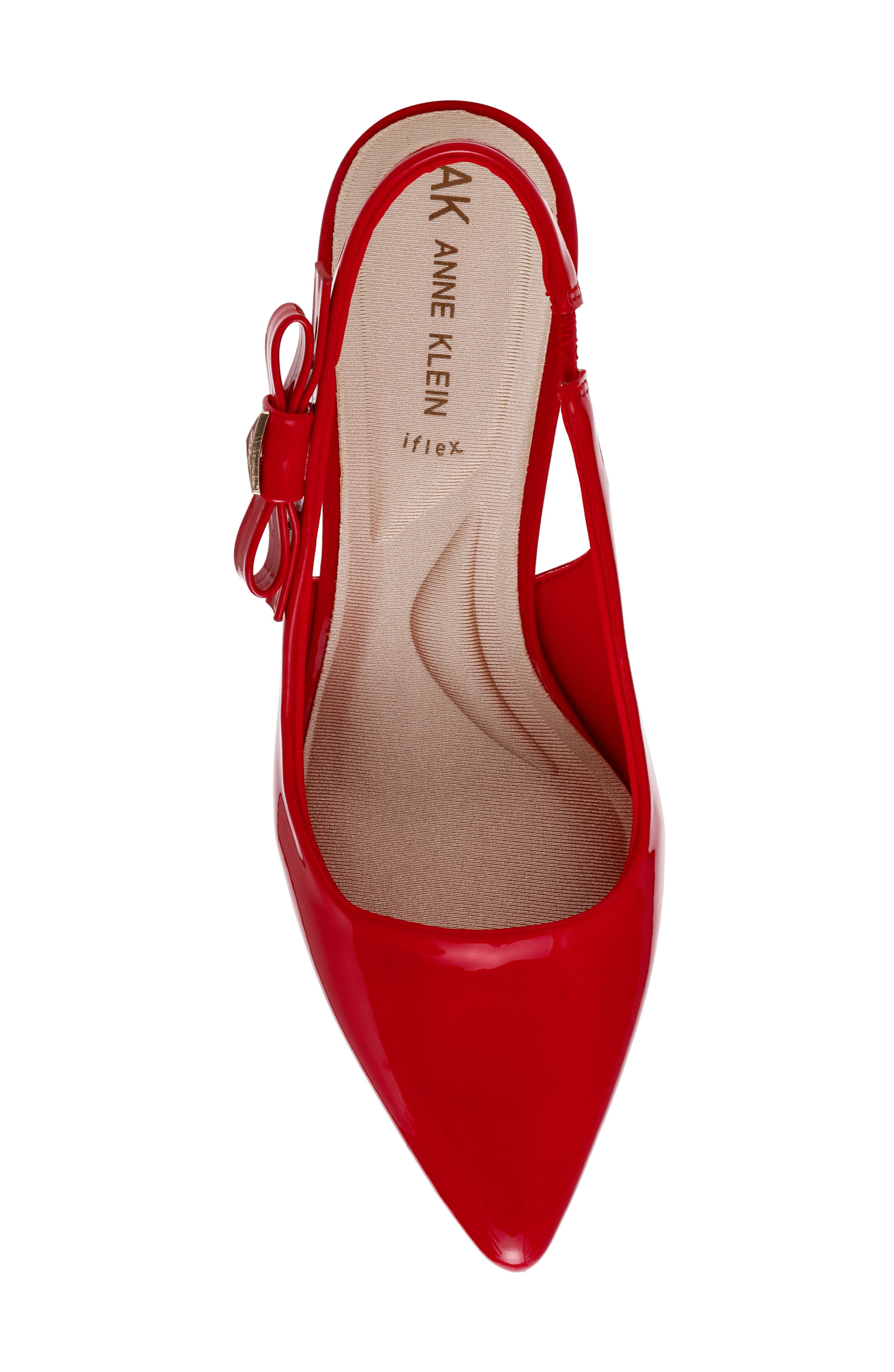 Anne Klein Ibbey Slingback Pump, Alternate, color, Red Patent