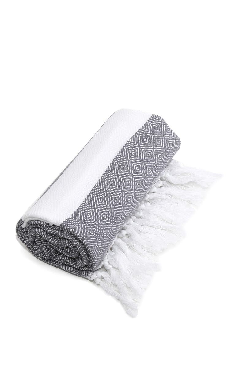 Linum Home Textiles 'Diamond' Turkish Pestemal Towel, Alternate, color, 