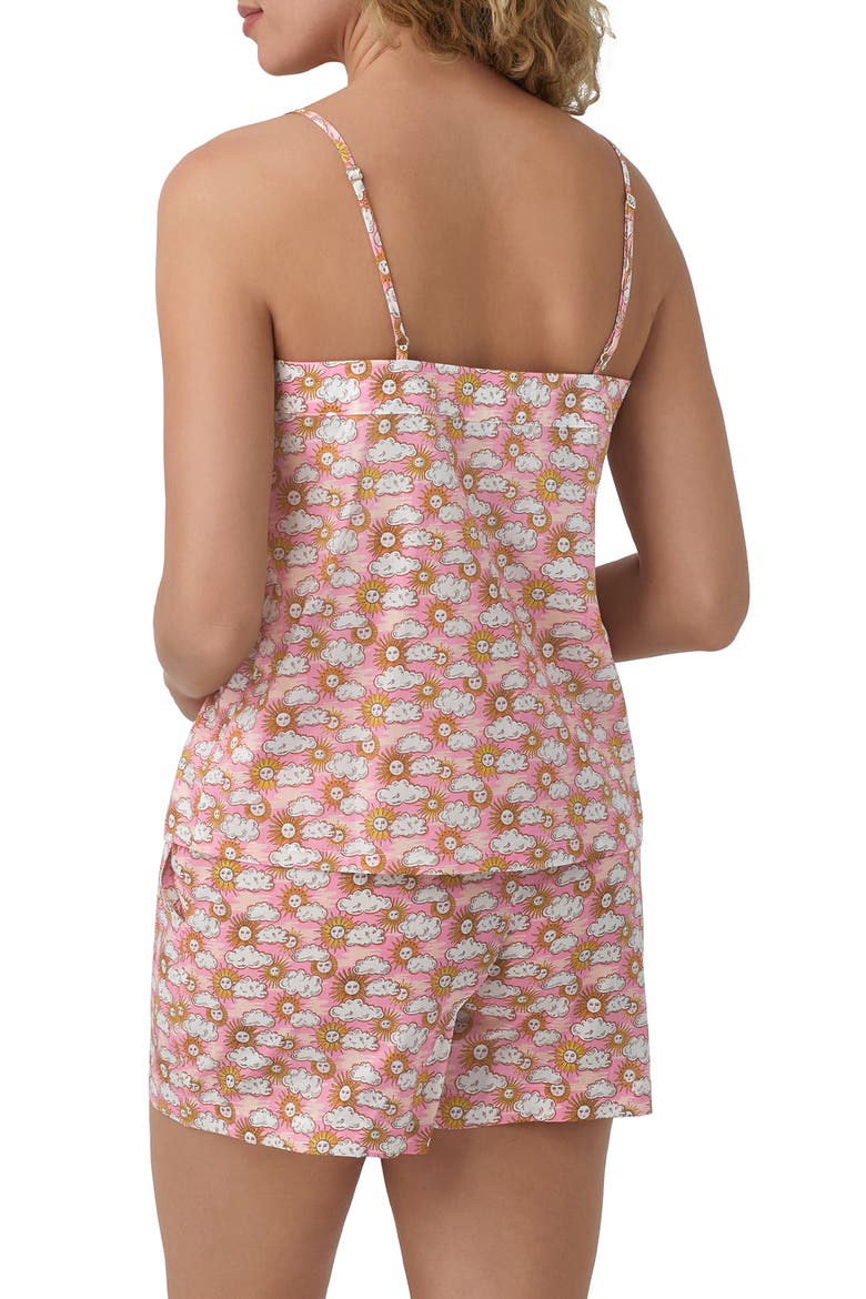 Print Cotton Short Pajamas, Alternate, color, FOLLOW THE SUN