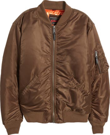 Schott NYC Water Resistant MA-1 Flight Jacket | Nordstrom Schott NYC Water Resistant MA-1 Flight Jacket | Nordstrom
