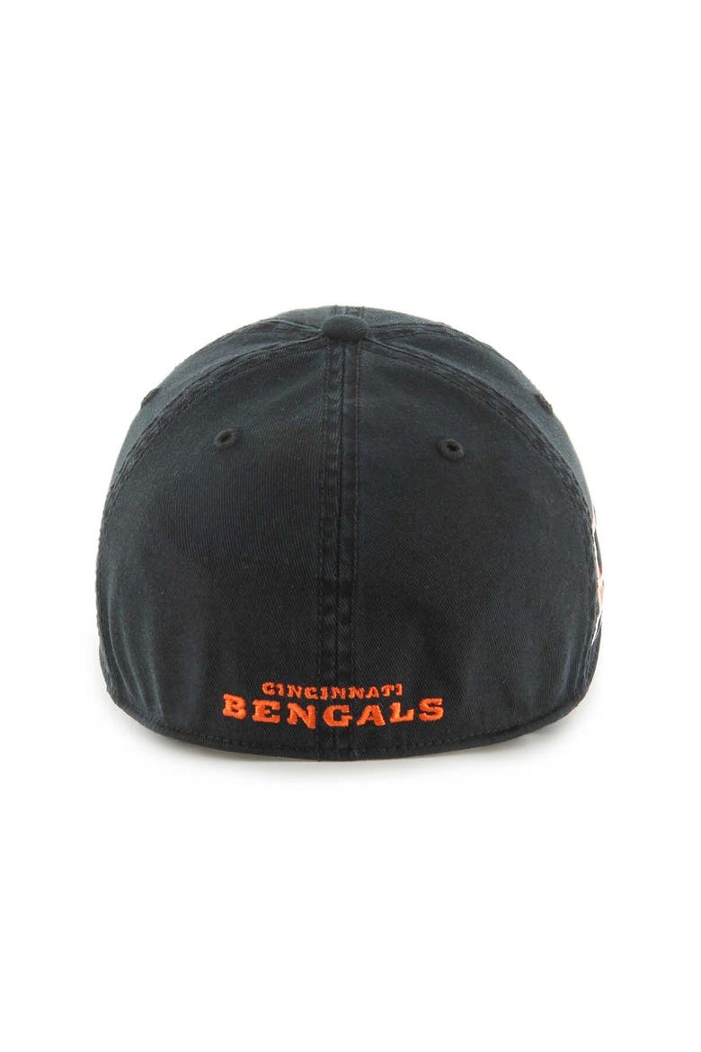 Men's '47 Black Cincinnati Bengals Sure Shot Franchise Fitted Hat, Alternate, color, Black