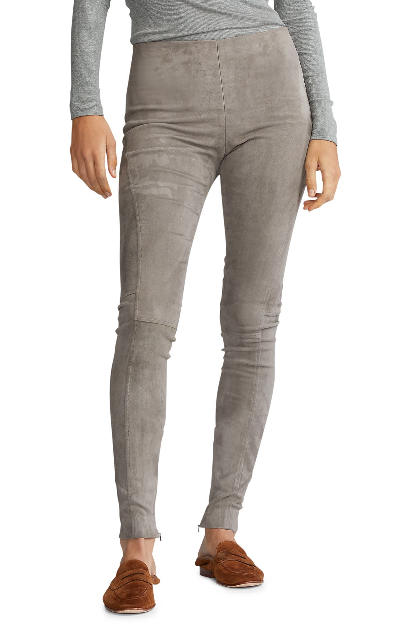 Polo Ralph Lauren Leland Suede Pull-On Skinny Pants