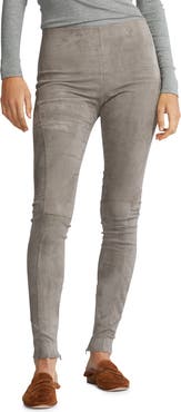 Polo Ralph Lauren Leland Suede Pull-On Skinny Pants
