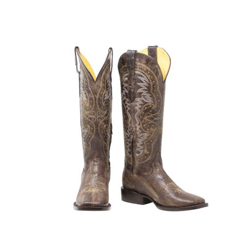 Nortalie The Arena Western Cowboy Boot In Brown