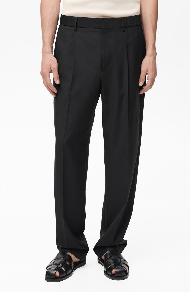 MANGO Relaxed Fit Pleated Suit Pants, Main, color,