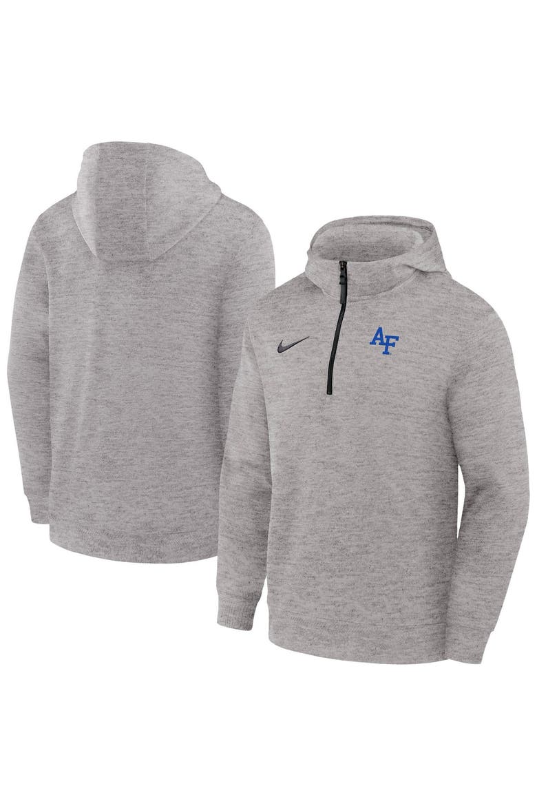 Men's Nike Gray Air Force Falcons Coaches Dri-FIT Half-Zip Hoodie, Main, color, Gray