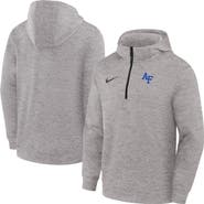 Nike Men's Nike Gray Air Force Falcons Coaches Dri-FIT Half-Zip Hoodie