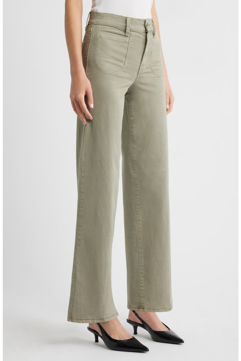 Le Slim Palazzo Patch Pocket High Waist Wide Leg Jeans, Alternate, color, THYME