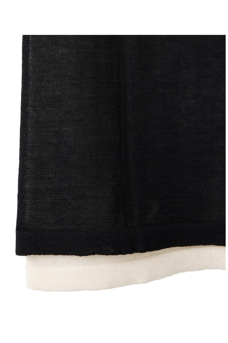 Colorblock Knit Midi Skirt, Alternate, color, BLACK