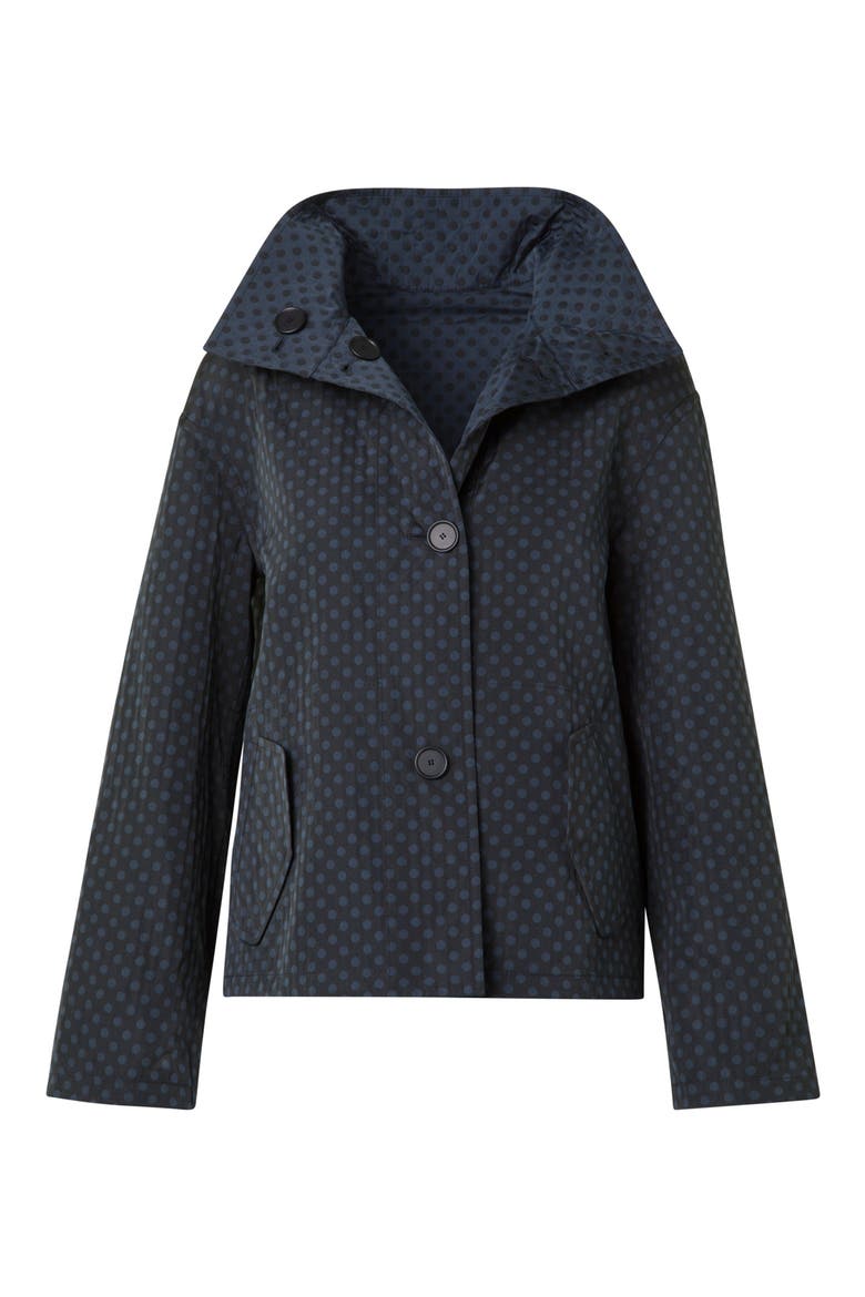 Polka Dot Reversible Jacket, Alternate, color, BLACK-NAVY