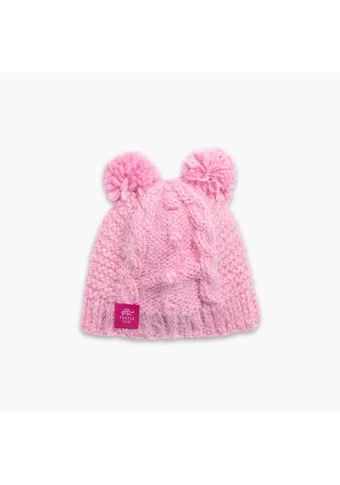 Kids Fluff Balls Pom Pom Winter Hat
