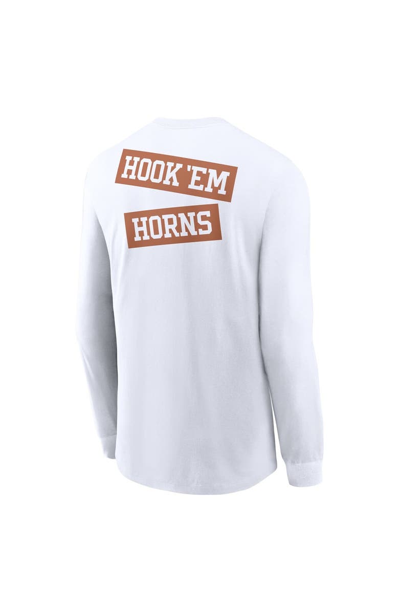 Nike Men's Nike White Texas Longhorns Two-Hit Classic Location Long Sleeve T-Shirt, Alternate, color, 