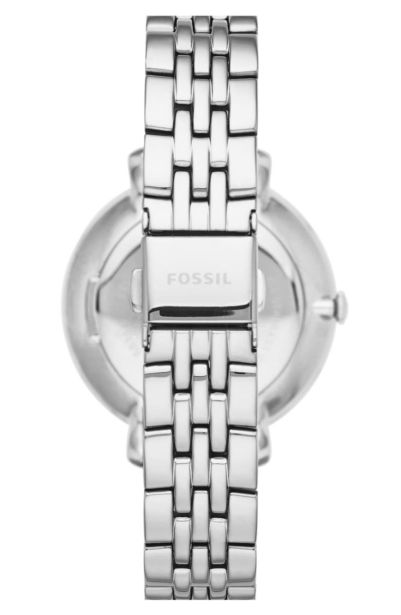 Fossil 'Jacqueline' Crystal Bezel Bracelet Watch, 36mm, Alternate, color, 